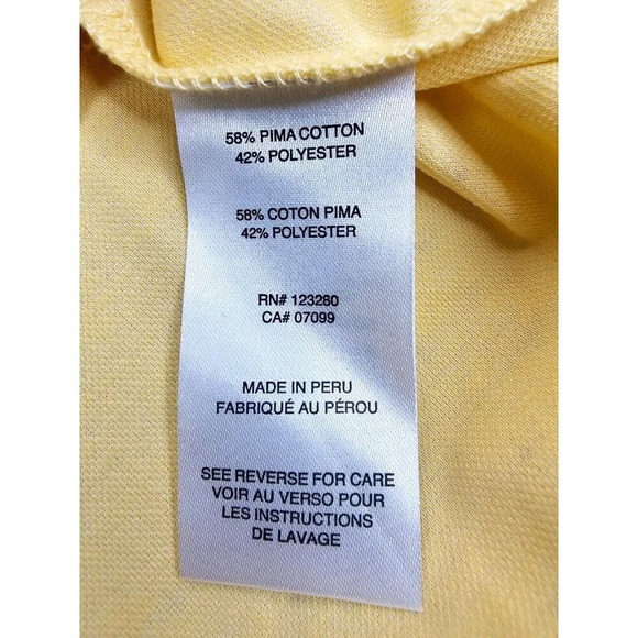 Travis Mathew Size Small Men's Bamboo Calm Heather Golden Cream Yellow Polo NWT - Picture 7 of 11